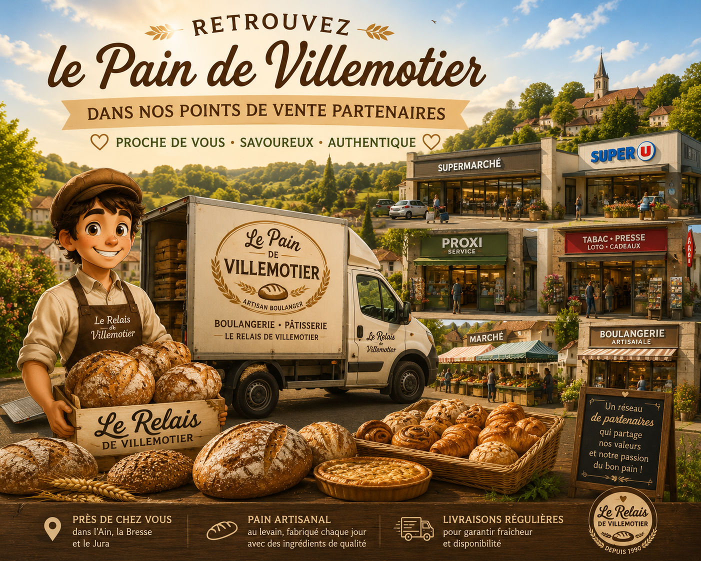 Dépôts partenaires du Pain de Villemotier