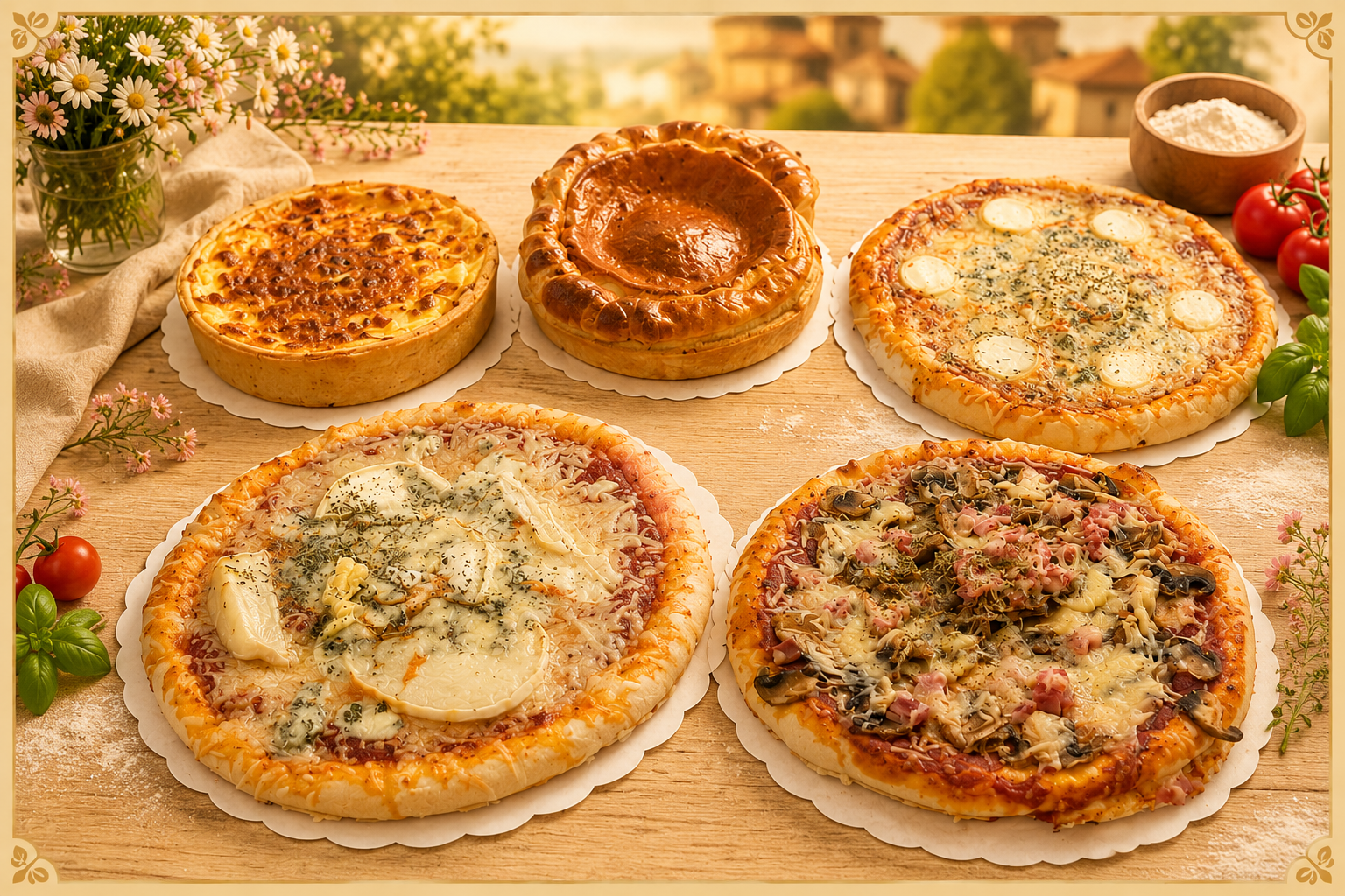 Pizzas, tartes salées & traiteur